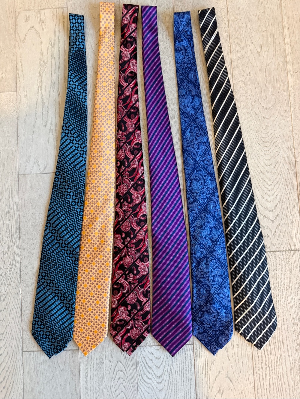 Lot of 6 men’s Stefano Ricci silk ties multicolored lot designer